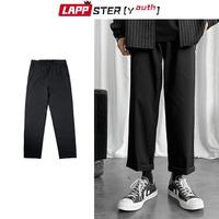 LAPPSTER-Молодежные черные корейские Harajuku спортивные брюки 2022 летние мешковатые корейские модные джоггеры японский Повседневный Спортивный костюм с высокой талией 1005004040667478
