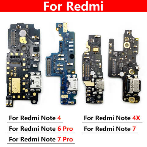 100% оригинал для Xiaomi Redmi Note 5 4 4X 6 7 Pro Micro USB зарядный порт зарядное устройство док-разъем гибкий кабель запасные части 1005004042103235