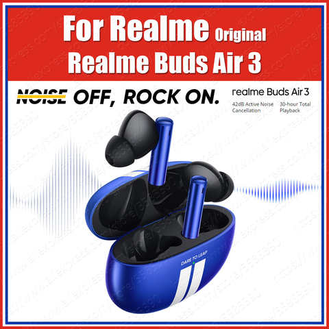 Оригинальные наушники Realme Buds Air 3 TWS 42dB ANC, беспроводные наушники AAC SBC с Bluetooth, Спортивная гарнитура с активным шумоподавлением 1005004049621093