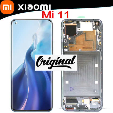 Оригинальный сменный ЖК-дисплей 6,81 дюйма для Xiaomi 11 Mi 11, сенсорный экран Mi11 M2011K2C Amoled 1005004050929728