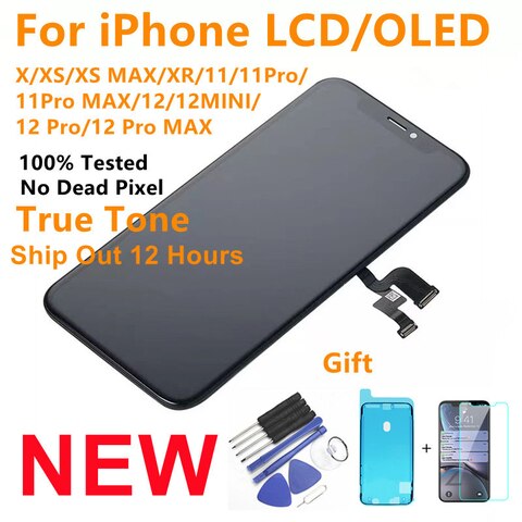 100% Новый OLED ЖК-дисплей для iPhone X Xr Xs Max дисплей Сенсорная сборка оптовая цена Дисплей для iPhone 11 Pro Max 12 ЖК-экран 1005004051671949