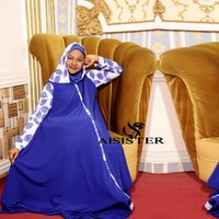 Мусульманское женское Молитвенное платье хиджаб Абая с 2Hat Khimar Djellaba Femme Jibab Дубай, Аравийский полуостров Kaftan Robe In Рамадан 1005004053065775