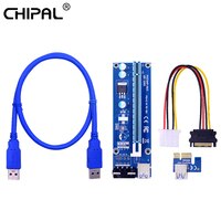 CHIPAL 60 см VER006S PCI Express PCI-E Райзер-карта USB3.0 кабель PCIE 1X к 16X Удлинительный адаптер SATA 4-контактный источник питания для видеокарты 1005004062196101