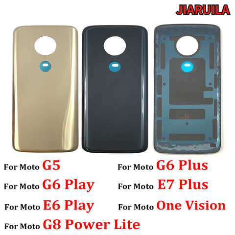 Задняя крышка батарейного отсека задняя крышка для Motorola Moto G5 G6 E6 Play E7 Plus G8 Power Lite One Vision 1005004062735907