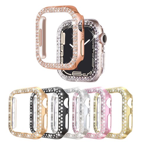 Bling Cover Diamond Bumper Чехлы для Apple Watch 38 мм 40 мм 41 мм 42 мм 44 мм 45 мм Защитный чехол для iWatch Series 7 6 5 4 3 2 1 SE 1005004065344191
