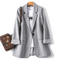 Женский Повседневный блейзер с длинным рукавом, Новый Модный деловой клетчатый костюм, женский рабочий офисный Блейзер, женские пальто, женская куртка, весна 2022New 1005004072479782