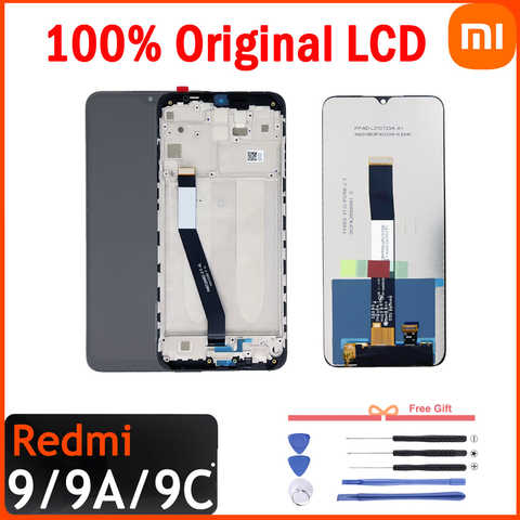Оригинальный ЖК-дисплей 6,53 дюйма для Redmi 9 9C NFC, сенсорный экран с рамкой, дисплей в сборе для Xiaomi 9A Sport 9AT Mi, сменные детали для телефона 1005004086325291