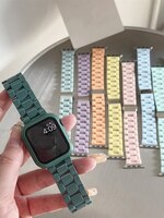 Ремешок из смолы карамельных цветов для Apple Watch, сменный Браслет для наручных часов Macaron 41 мм 45 38 42 44 40 мм, аксессуары для умных часов 1005004101414695