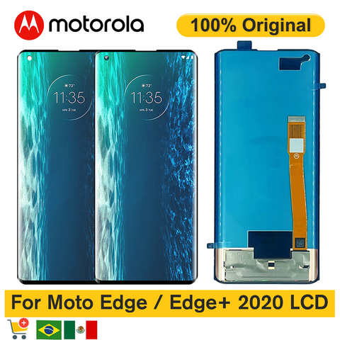 6,7 "Оригинальный дисплей для Moto Edge для Motorola Edge, сенсорный экран с цифровым преобразователем в сборе, замена для Moto EdgePlus XT2061 1005004104853673