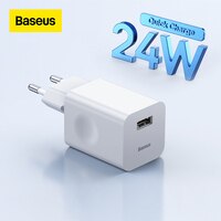 Зарядное устройство Baseus 24 Вт с USB, быстрое зарядное устройство для iPhone 13, быстрая зарядка 3,0, зарядное устройство для телефона Samsung, Huawei, Xiaomi, быстрое зарядное устройство 1005004104953269