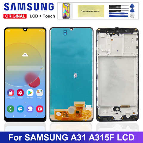 Дисплей A31 A315 SM-A315F/DS A315G/DS с рамкой, сменный ЖК-дисплей для Samsung Galaxy A31 с сенсорным экраном и дигитайзером 1005004105835197