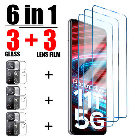 Защитное стекло 6 в 1 для Xiaomi Redmi Note 11 Pro, 4G, 9, 8, 7, Защита экрана для Redmi Note 10 Pro, 5A, 6A, 9A, 9AT, 9C, пленка для объектива NFC 1005004106763405
