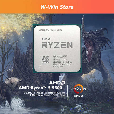 Процессор AMD Ryzen 5 5600 R5 5600 3,5 ГГц шестиядерный двенадцатипоточный процессор 7 нм 65 Вт L3 = 32M 100-000000927 разъем AM4 без вентилятора 1005004115918980