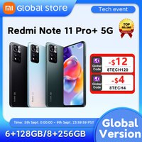 Глобальная версия смартфона Xiaomi Redmi Note 11 Pro + 5G 128 ГБ/256 ГБ Восьмиядерный Dimensity 920 120 Вт HyperCharge 120 Гц AMOLED 108MP 1005004116760153