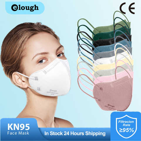 Elough ffp2 маски kn95 mascarillas fpp2 CE 4-слойная маска ffp 2 Защитная маска для лица mascherina ffpp2 kn95маска для взрослых 3d маска 1005004121527328