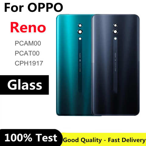 Задняя стеклянная дверь для OPPO Reno 6,4 дюйма, задняя крышка для OPPO Reno, задняя крышка CPH1917 Reno, Сменный Чехол для аккумулятора 1005004122035934