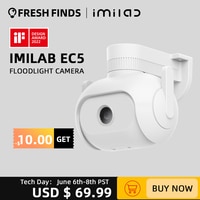 Комплект умной системы безопасности IMILAB- EC5 Wifi, наружное видеонаблюдение, IP беспроводное приложение Mihome, прожекторная камера, 2K 1005004126093980