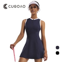 CUGOAO модное теннисное платье без рукавов с шортами для женщин Спортивная одежда для спортзала фитнеса Для Гольфа бадминтона волейбола Спортивное платье 1005004128054373