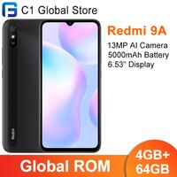 Смартфон Xiaomi Redmi 9A, глобальная прошивка, 64 ГБ/128 ГБ, 5000 мАч, большой экран 6,53 дюйма, Восьмиядерный процессор MTK Helio G25, камера 13 МП с ии, Redmi 9 A 1005004128478711