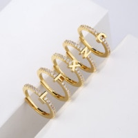 HECHENG, модное кольцо с буквами и инициалами для женщин, классическое простое Открытое кольцо на палец для женщин, ювелирные изделия для вечеринки, подарок, оптовая продажа 1005004134759765