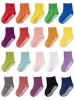 Носки детские Нескользящие однотонные, мягкие дышащие хлопковые, для мальчиков и девочек, 6 пар/комплект, на весну-осень 1005004136878154