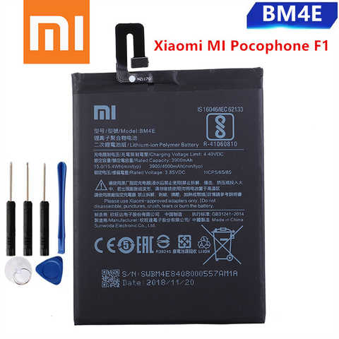 Оригинальный запасной аккумулятор BM4E для Xiaomi MI Pocophone Poco F1, оригинальный аккумулятор для телефона 4000 мАч 1 1005004137538009