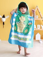 Мультяшное детское банное полотенце из микрофибры, хлопковое пляжное полотенце с капюшоном, женское полотенце, мягкое пончо, детская одежда для купания, Детская мочалка 1005004137950016