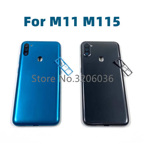 Задняя крышка батарейного отсека для Samsung Galaxy M11 M115 M115F, чехол с объективом камеры и боковой кнопкой и лотком для SIM-карты 1005004146949836