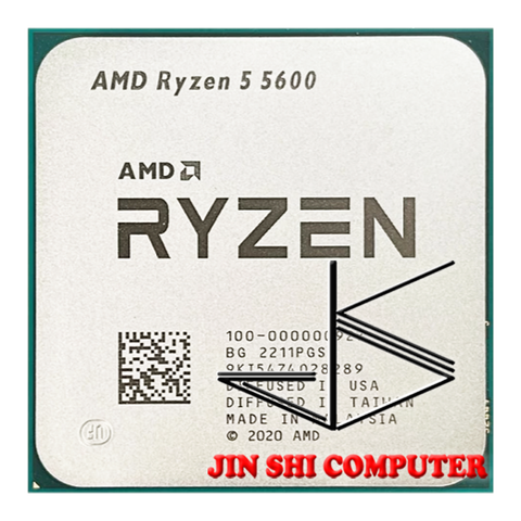 Процессор AMD Ryzen 5 5600 R5 5600 3,5 ГГц 6-ядерный 12-поточный процессор 7 нм L3 = 32M 100-000000927 разъем AM4 без вентилятора 1005004160265784