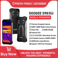 Прочный телефон DOOGEE S98 Pro с тепловизионной камерой, телефон с камерой 20 МП, сотовый телефон с ночным видением Helio G96 8 + 256 ГБ, телефон 6,3 дюйма 1005004160807214