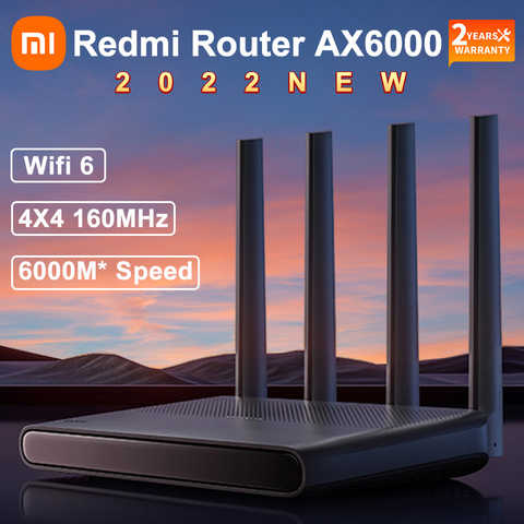 Роутер Xiaomi Redmi AX6000 с сетчатой системой, Wi-Fi, 6 внешних каналов, усилители сигнала, полоса пропускания 8 2,4G/фотография для приложения Mijia Home 1005004161163067