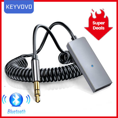 Bluetooth Aux адаптер беспроводной Автомобильный приемник-ключ USB к разъему 3,5 мм аудио Музыкальный Микрофон Громкая связь Автомобильный Кабель передатчика динамика 1005004170286769