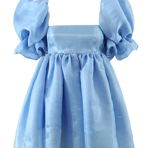 Женское платье принцессы YENKYE, голубое винтажное бальное платье с пышными рукавами, элегантные вечерние мини-платья, короткое платье на лето 1005004170503209