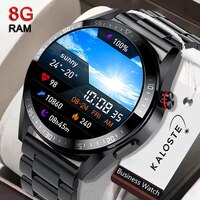 Новинка 2023, умные часы с памятью 4G, AMOLED 454*454, HD, всегда отображают время, Bluetooth, звонки, умные часы для мужчин, наушники Huawei TWS 1005004178414250