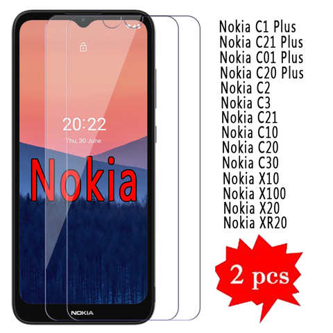 Стекло для Nokia C10 C20 C2 C3 C1 C01 C21 Plus, пленка для экрана Nokia X10 X20 X100 XR20 C 1 2 3 01 10 20 21 Plus, стекло, 2-1 шт. 1005004181473178