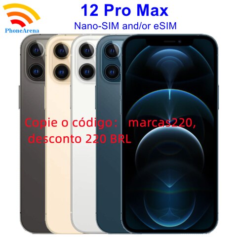 Оригинальный iPhone 12 Pro Max, 6 ГБ, 128 ГБ, 256 ГБ ROM, разблокированный телефон, смартфон iPhone12 Promax, 6,7 дюйма, Super Retina XDR, OLED, идентификатор лица 1005004192897953
