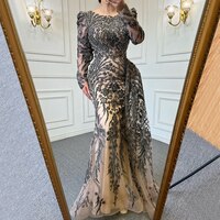 Serene Hill роскошное бордовое мусульманское вечернее платье русалки с юбкой размера плюс женские свадебные торжественные платья LA71610 1005004193344992