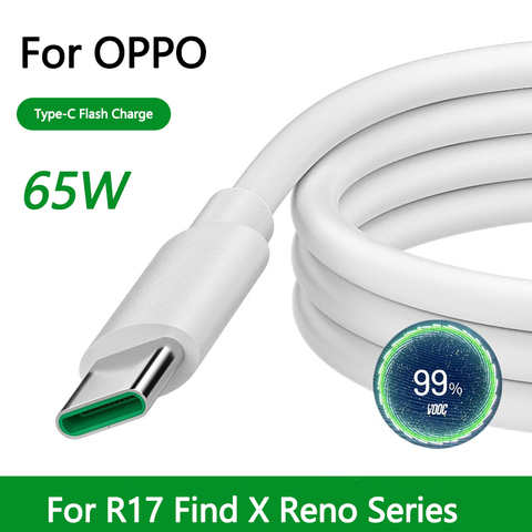 USB C кабель типа C 5A 65W VOOC провод для быстрой зарядки для OPPO Find X Reno R17 мобильный телефон дата-провод Type-C кабель Зарядное устройство USB-кабель 1005004193413042