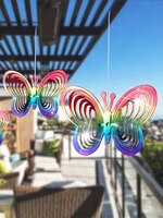 Ветряной Спиннер-бабочка из АБС-пластика, ветряной Ловец любви, вращающийся ветряной колокольчик-бабочка, отражающий подвесной орнамент, украшения для сада 1005004193604258