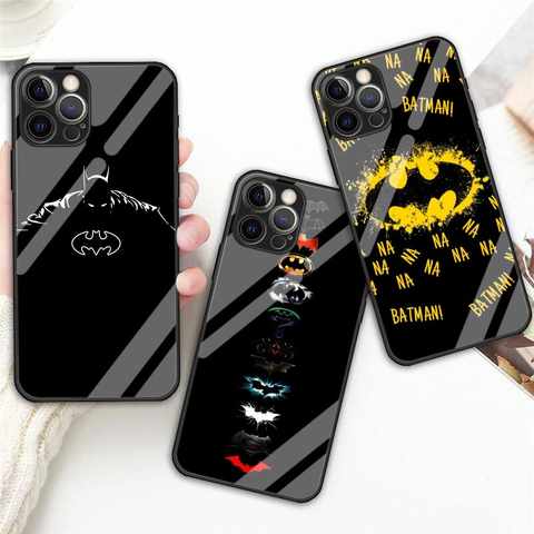 Крутой стеклянный чехол для телефона с Бэтменом для iPhone 11 13 Mini 12 Pro Max 7 Plus 8 X XR XS SE 2020, чехол, чехлы, оболочка 1005004195951983