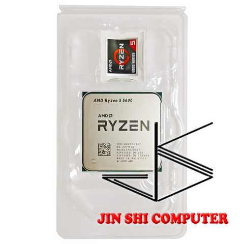 Новый процессор AMD Ryzen 5 5600 R5 5600 3,5 ГГц 6-ядерный 12-поточный процессор 7 нм L3 = 32M 100-000000927 разъем AM4 без вентилятора 1005004199520314