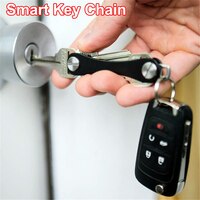 Умная цепочка для ключей, металлический алюминиевый ящик для ключей, компактный декоративный держатель для ключей, декоративный держатель для ключей, открытый мини переносной брелок 1005004199750054