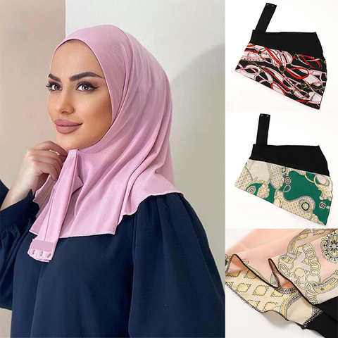 Рамадан, практичный моментальный хиджаб, шарф, шаль, повседневный однотонный Модный женский мусульманский ИД Мубарак, новая абайя, тюрбан 1005004204939874