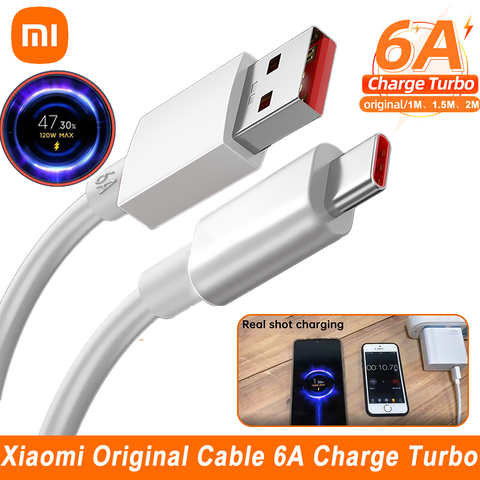 Оригинальный зарядный кабель Xiaomi 120 Вт USB Type C Turbo для Mi 12 11 10 Poco X3 X4 Pro 5G F3 Redmi Note 11 10 K50 6A, шнур для передачи данных 1005004212378074