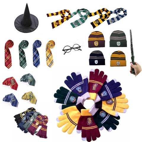 Шарф Гарри Поттера, головной убор, раньше, шарфы Хогвартса, галстуки, волшебная палочка, ожерелье с вращающимся временем, очки для квиддича, аксессуары для косплея 1005004221663072