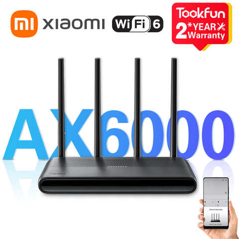 Новый маршрутизатор Xiaomi Redmi AX6000, ретранслятор, Wi-Fi удлинитель, VPN IPTV сетевое подключение, 8 усилителей сигнала, 512 МБ OFDMA MU-MIMO Mi Home 1005004228556393