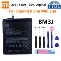 100% Оригинальный аккумулятор для телефона Xiao Mi BM3J 3350 мАч для Xiaomi Mi 8 Lite высококачественные сменные батареи + Бесплатные инструменты 1005004236139957