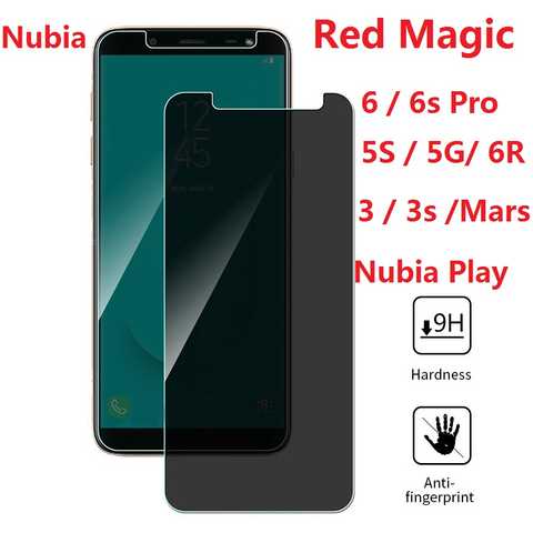 Конфиденциальность для ZTE Nubia Red Magic 6 7 Mars 7S 6R 3S 5S 6s Pro закаленное стекло HD пленка Анти-шпион Nubia Play 1005004254766209
