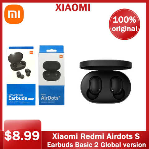 Беспроводные наушники Xiaomi Redmi Airdots S, настоящие беспроводные наушники kebisшань, Пингвины, с микрофоном и искусственным интеллектом, черный переключатель, Bluetooth-гарнитура 1005004266914061