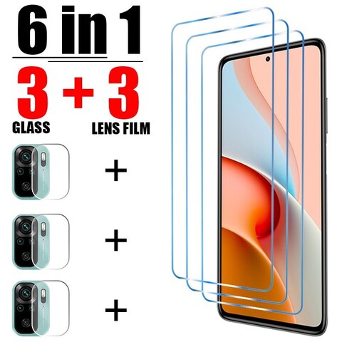 Защитное стекло 6 в 1 для Xiaomi Redmi Note 11 Pro, 4G, 9, 8, 7, Защита экрана для Redmi Note 10 Pro, 5A, 6A, 9A, 9AT, 9C, пленка для объектива NFC 1005004277462150